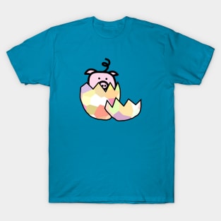 Pink Pig Hatching from Easter Egg T-Shirt